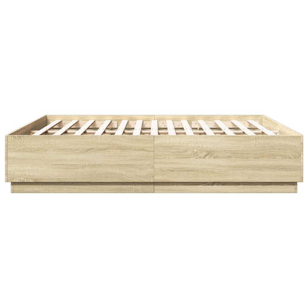 Cadre de lit sans matelas chêne sonoma 180x200 cm - XIOS