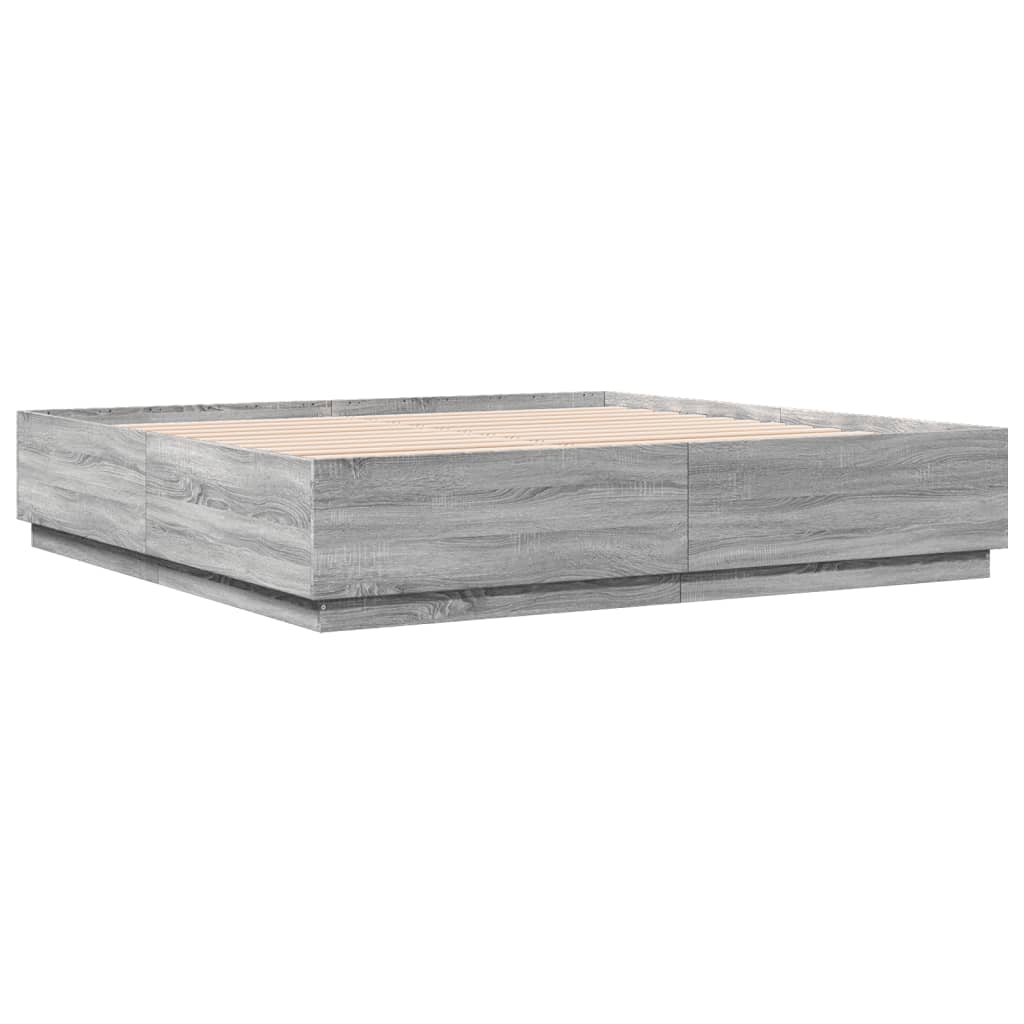 Cadre de lit sans matelas sonoma gris 180x200 cm - XIOS