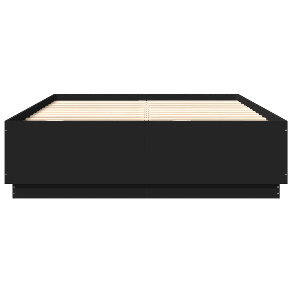 Cadre de lit sans matelas noir 160x200 cm - XIOS