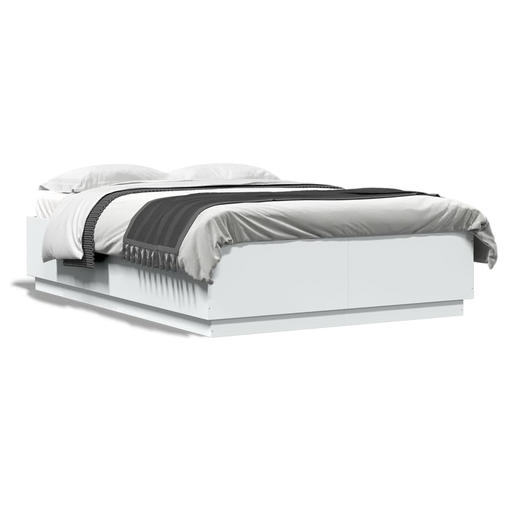 Cadre de lit sans matelas blanc 150x200 cm - XIOS