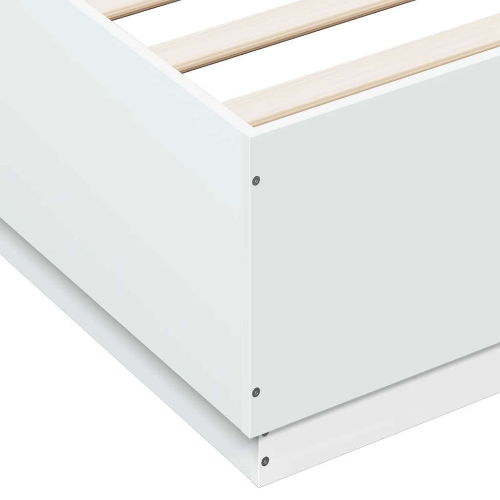 Cadre de lit sans matelas blanc 150x200 cm - XIOS