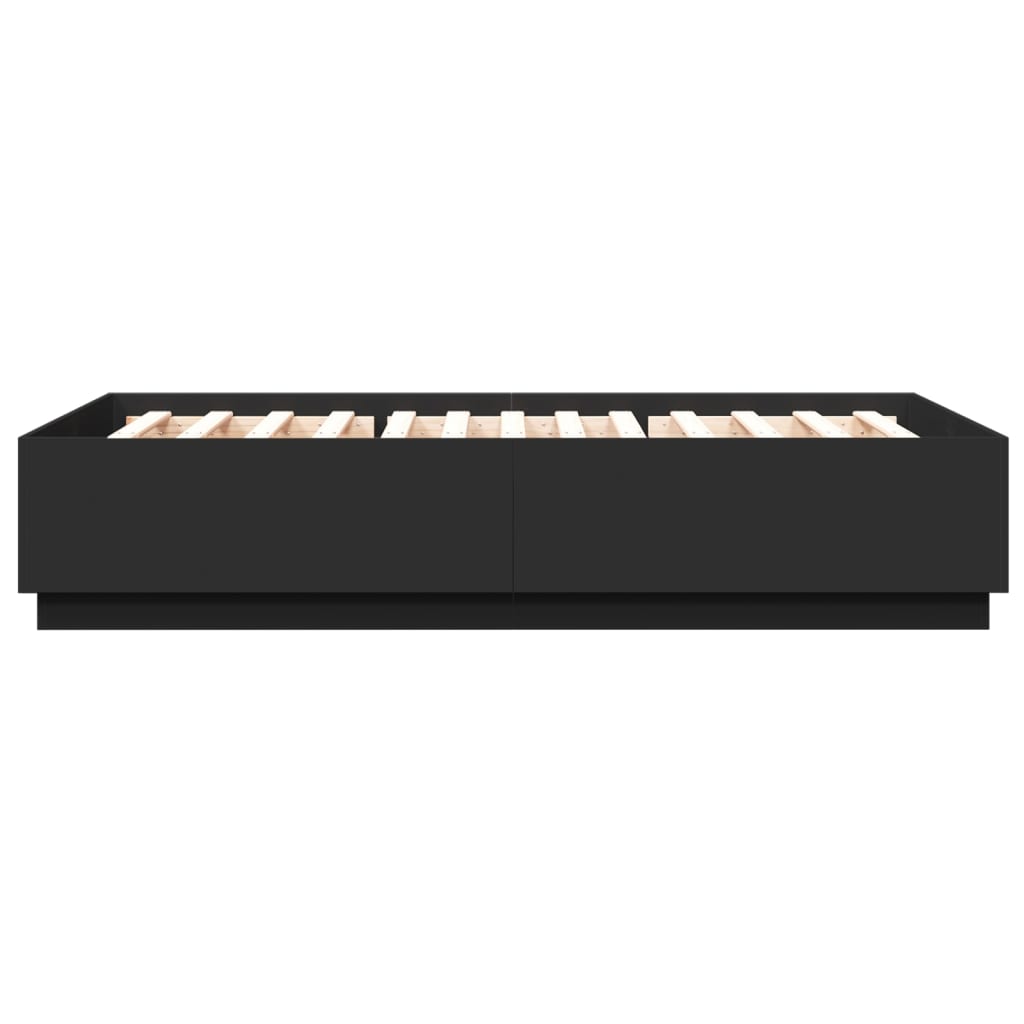 Cadre de lit sans matelas noir 150x200 cm - XIOS