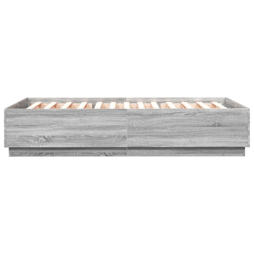 Cadre de lit sans matelas sonoma gris 150x200 cm - XIOS