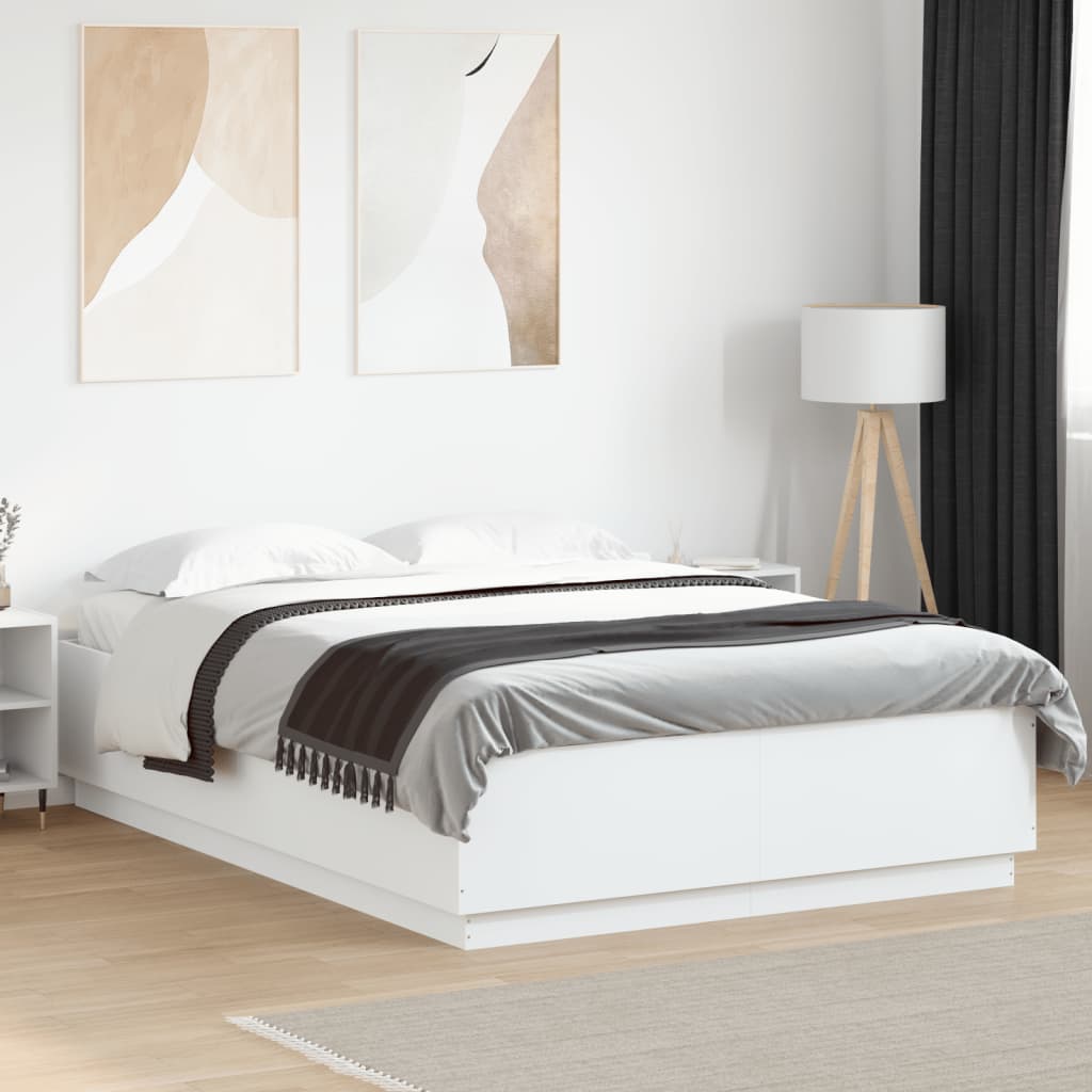 Cadre de lit sans matelas blanc 140x200 cm - XIOS