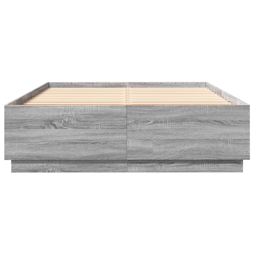 Cadre de lit sans matelas sonoma gris 140x200 cm - XIOS