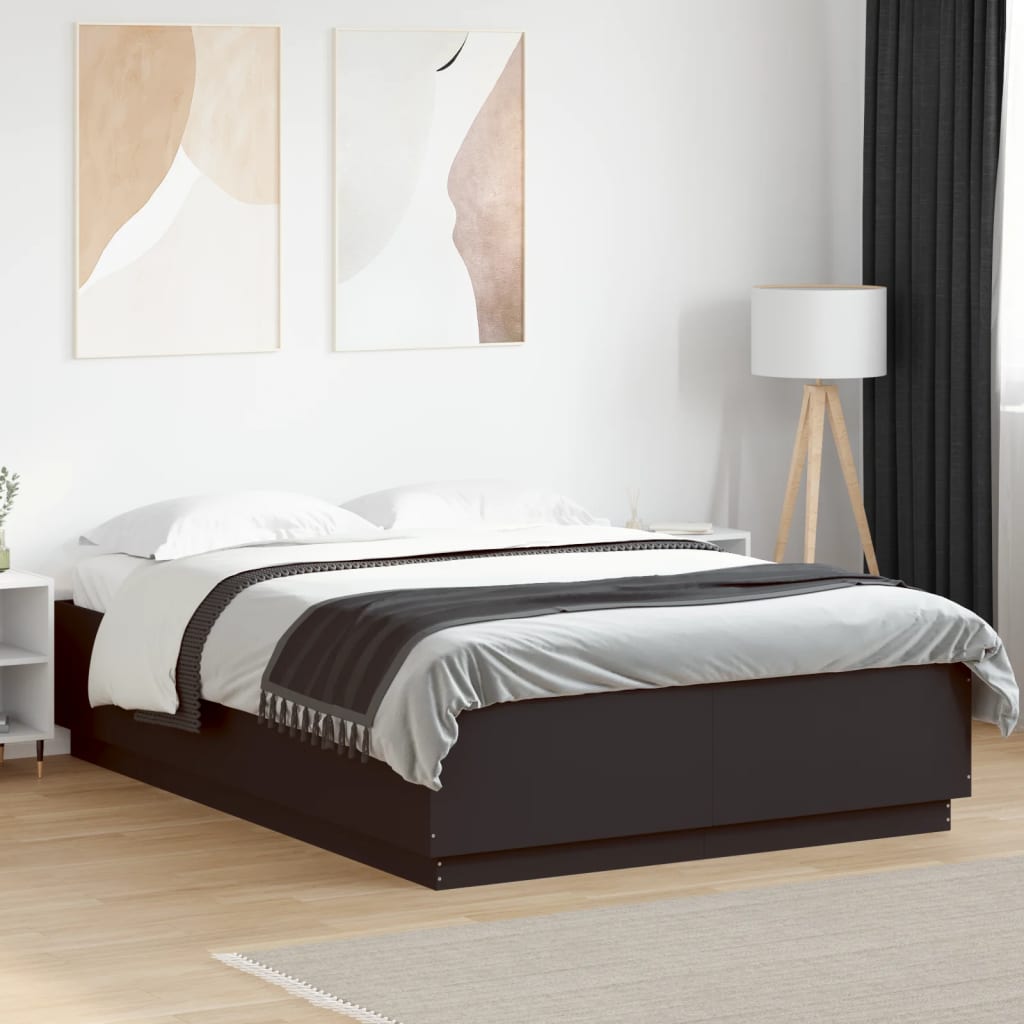Cadre de lit sans matelas noir 120x200 cm - XIOS