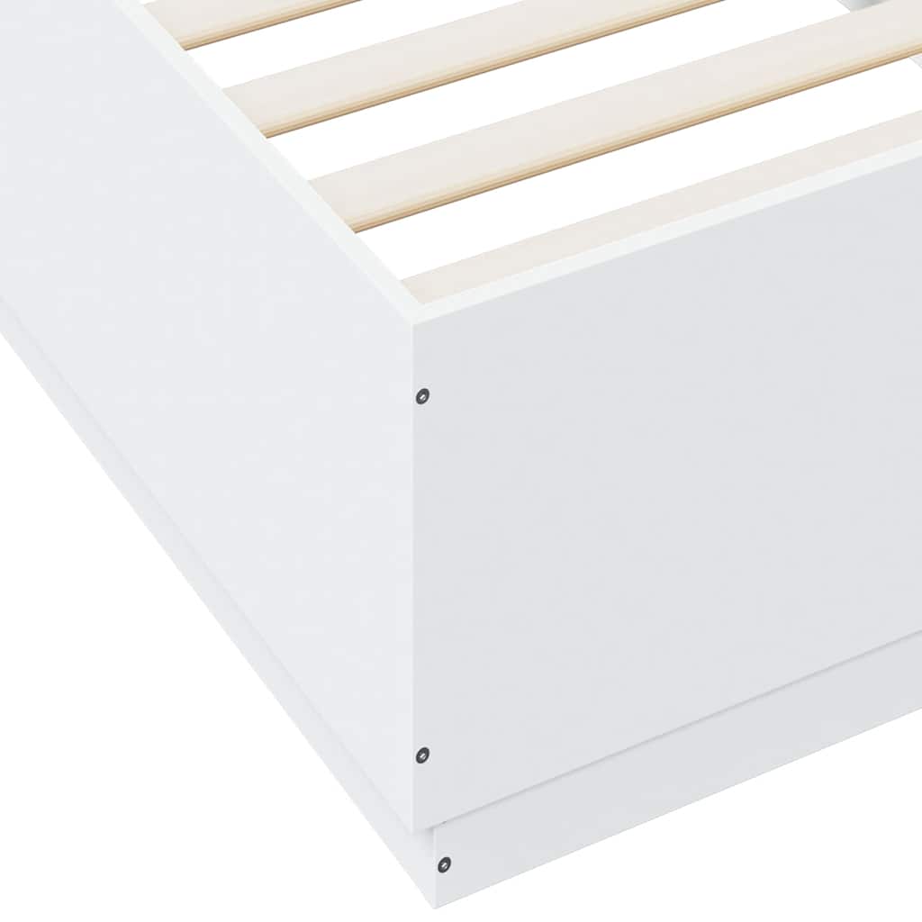 Cadre de lit sans matelas blanc 100x200 cm - XIOS