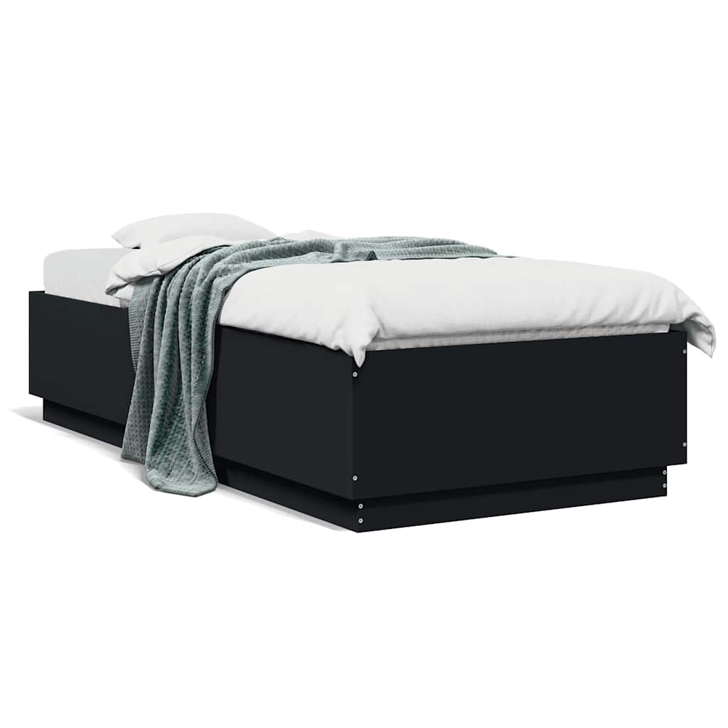 Cadre de lit sans matelas noir 100x200 cm - XIOS