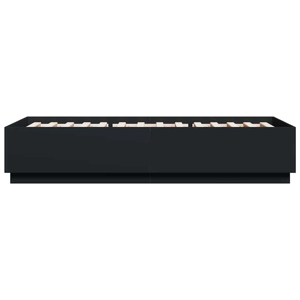 Cadre de lit sans matelas noir 100x200 cm - XIOS