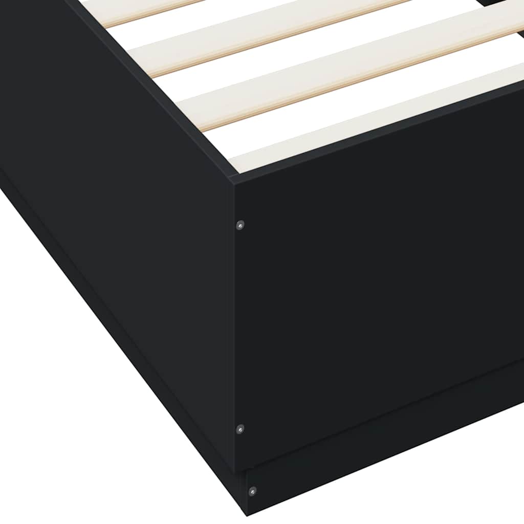 Cadre de lit sans matelas noir 100x200 cm - XIOS