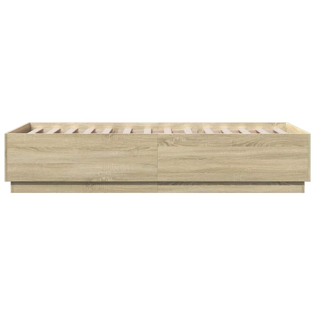 Cadre de lit sans matelas chêne sonoma 100x200 cm - XIOS