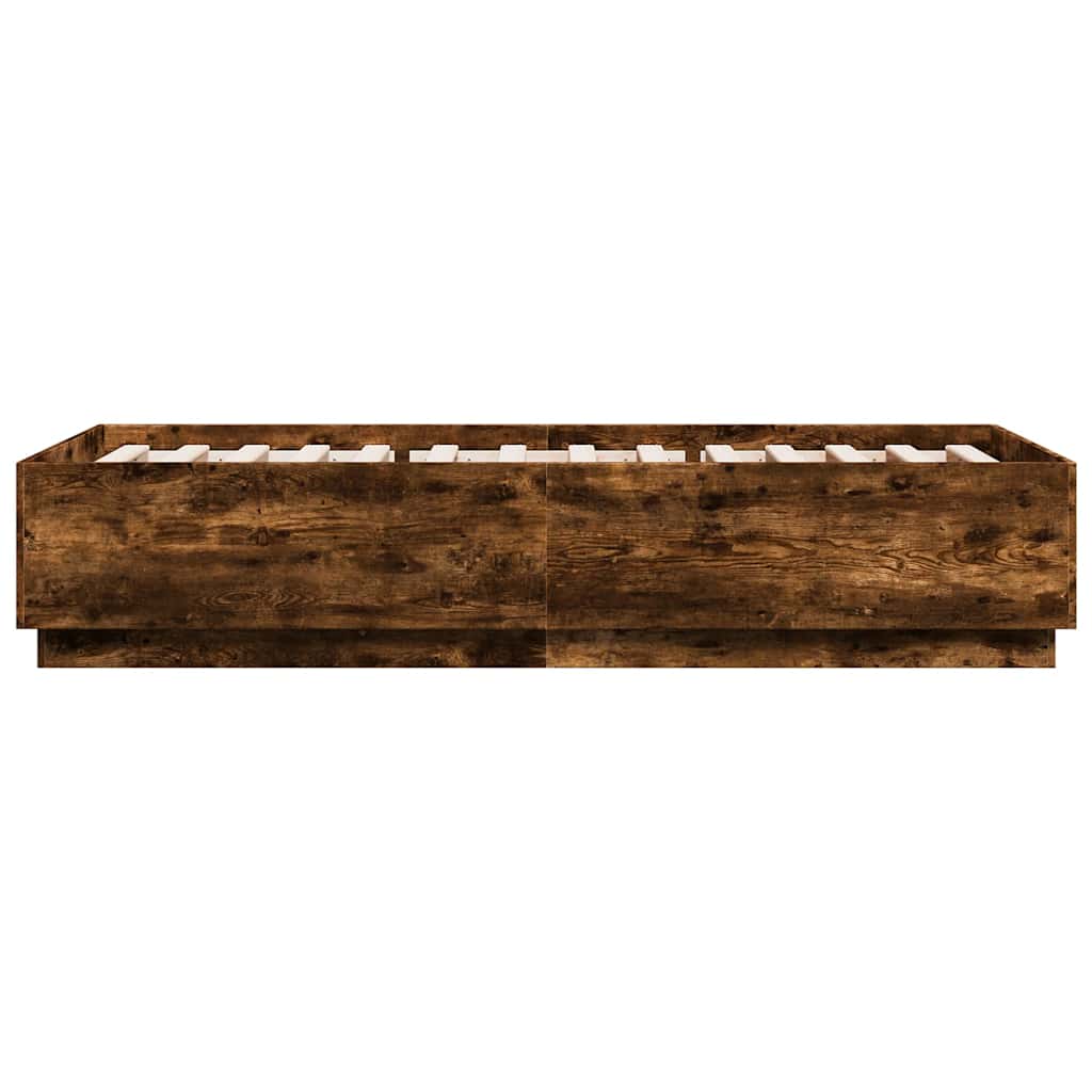 Cadre de lit sans matelas chêne fumé 100x200 cm - XIOS