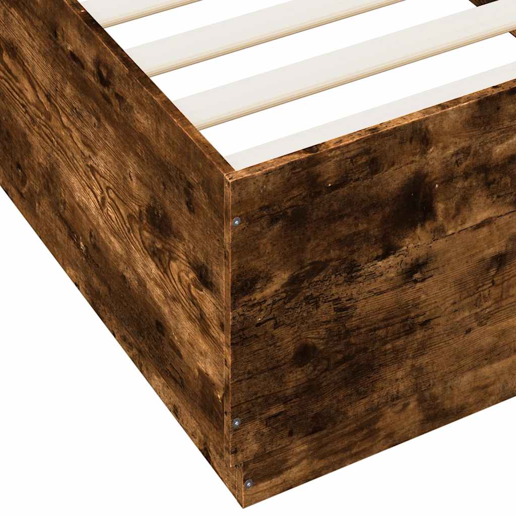 Cadre de lit sans matelas chêne fumé 100x200 cm - XIOS