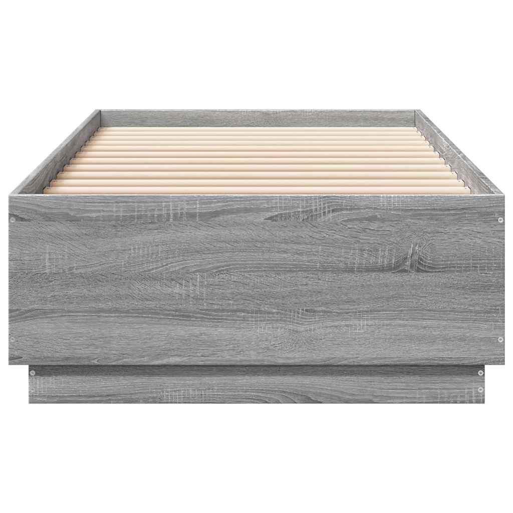 Cadre de lit sans matelas sonoma gris 100x200 cm - XIOS