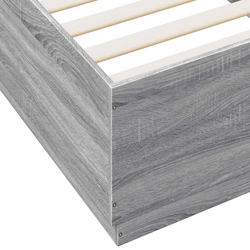 Cadre de lit sans matelas sonoma gris 100x200 cm - XIOS