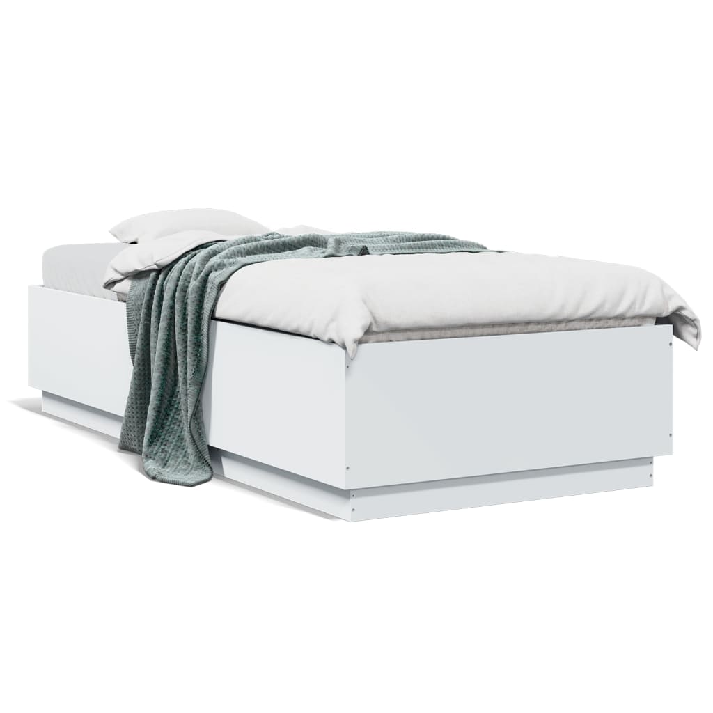 Cadre de lit sans matelas blanc 90x200 cm - XIOS