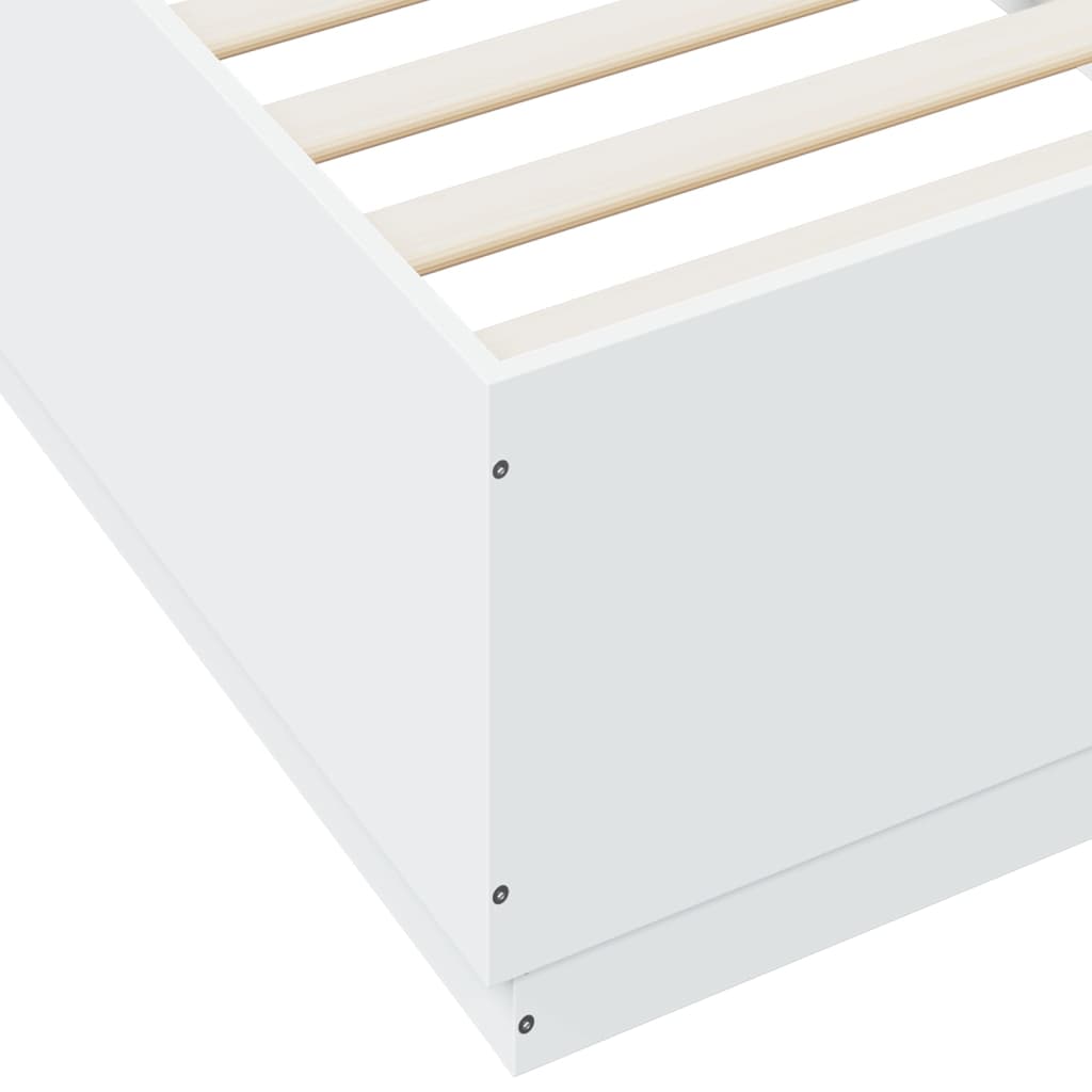 Cadre de lit sans matelas blanc 90x200 cm - XIOS
