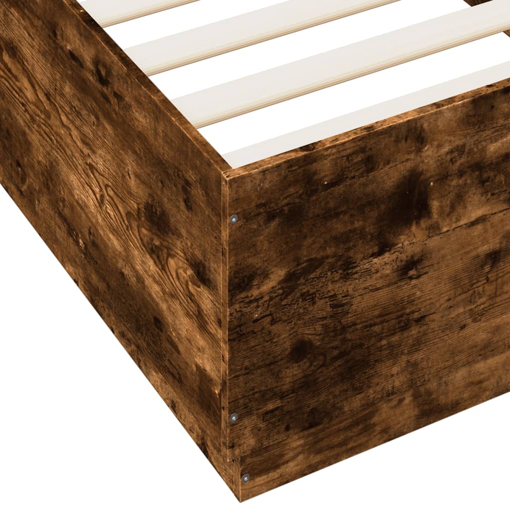 Cadre de lit sans matelas chêne fumé 90x200 cm - XIOS