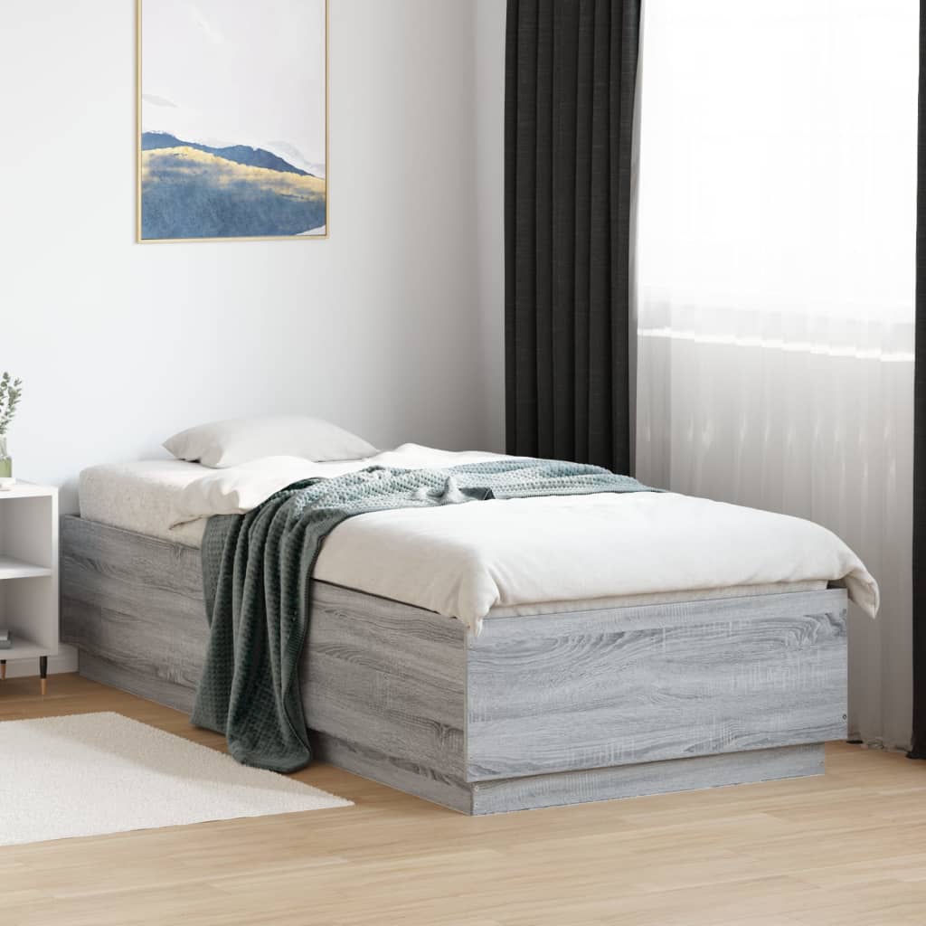 Cadre de lit sans matelas sonoma gris 90x200 cm - XIOS