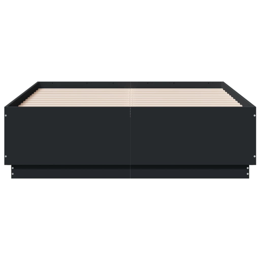 Cadre de lit sans matelas noir 140x190 cm - XIOS