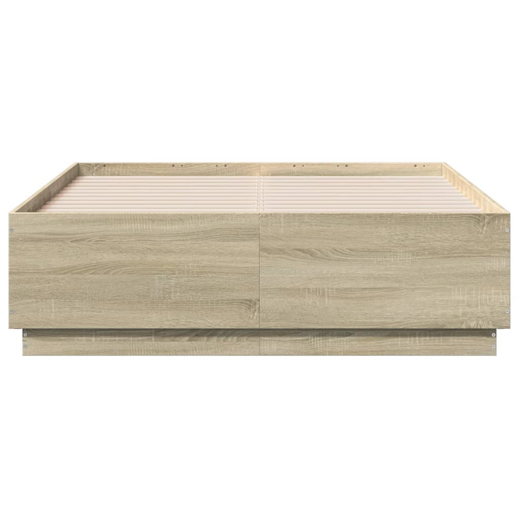 Cadre de lit sans matelas chêne sonoma 140x190 cm - XIOS