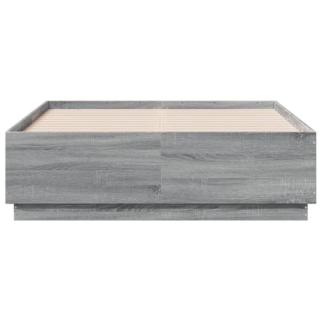 Cadre de lit sans matelas sonoma gris 140x190 cm - XIOS