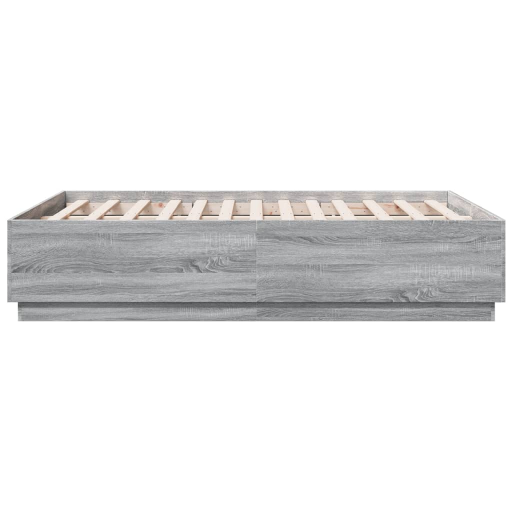 Cadre de lit sans matelas sonoma gris 140x190 cm - XIOS