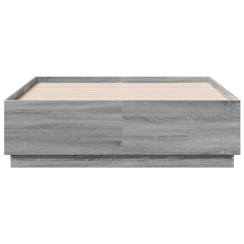 Cadre de lit sans matelas sonoma gris 135x190 cm - XIOS