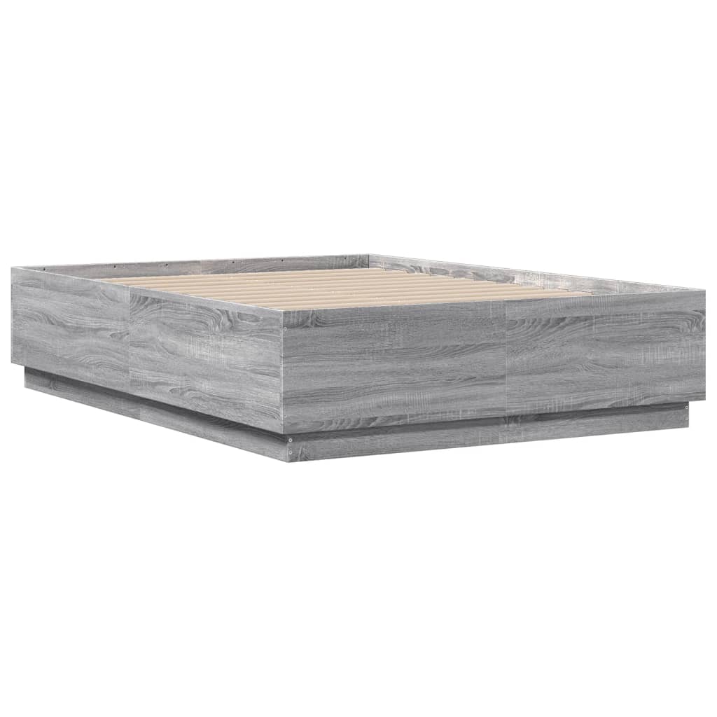 Cadre de lit sans matelas sonoma gris 135x190 cm - XIOS