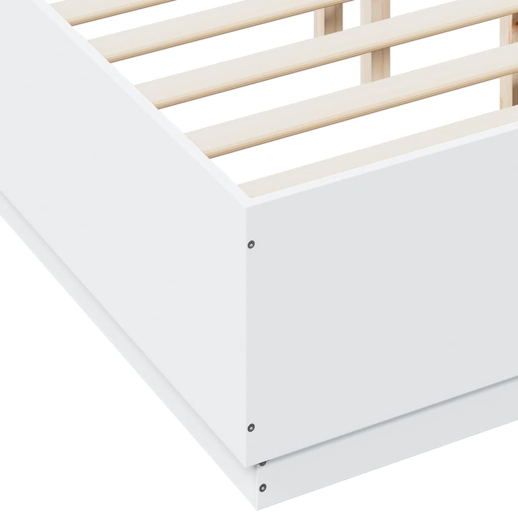 Cadre de lit sans matelas blanc 120x190 cm - XIOS