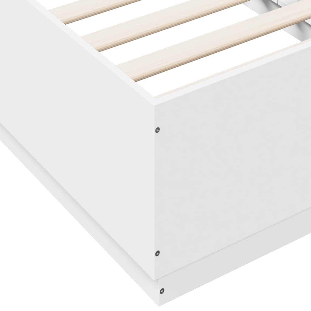 Cadre de lit sans matelas blanc 90x190 cm - XIOS