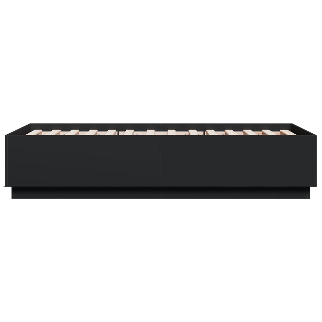 Cadre de lit sans matelas noir 90x190 cm - XIOS