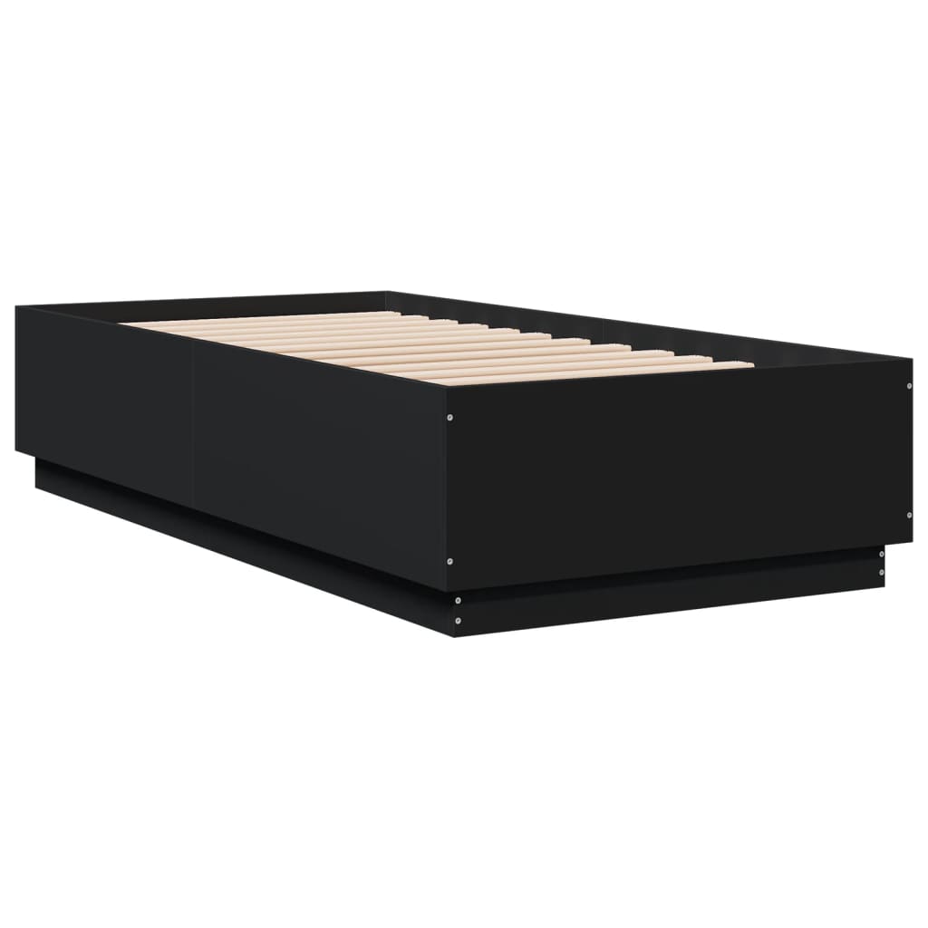 Cadre de lit sans matelas noir 90x190 cm - XIOS