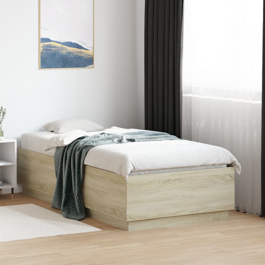 Cadre de lit sans matelas chêne sonoma 90x190 cm - XIOS