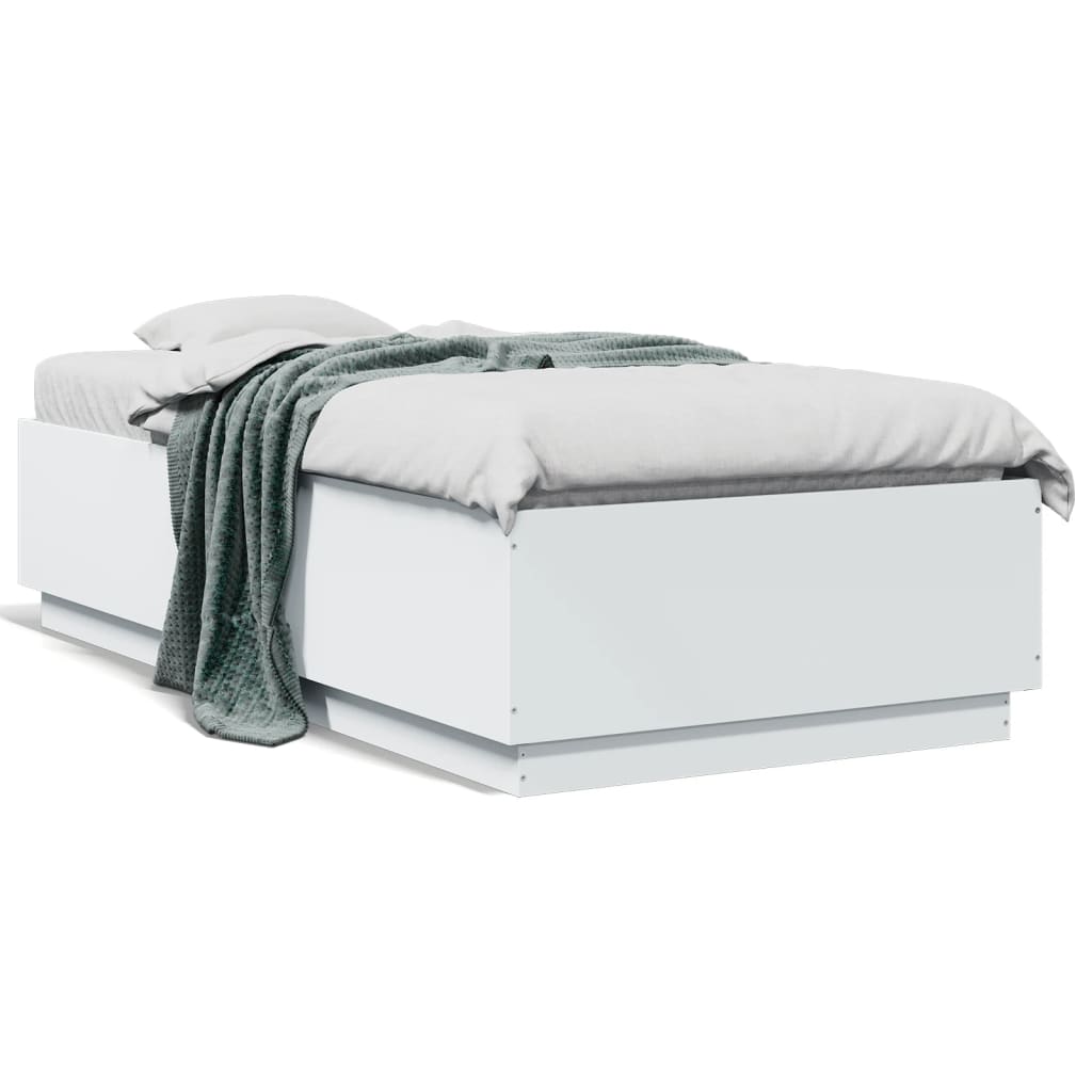 Cadre de lit sans matelas blanc 75x190 cm - XIOS