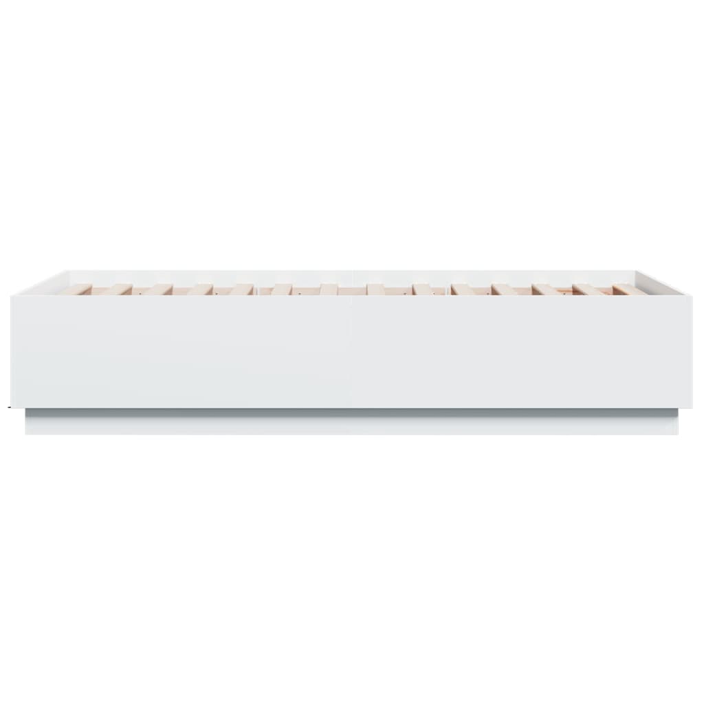 Cadre de lit sans matelas blanc 75x190 cm - XIOS