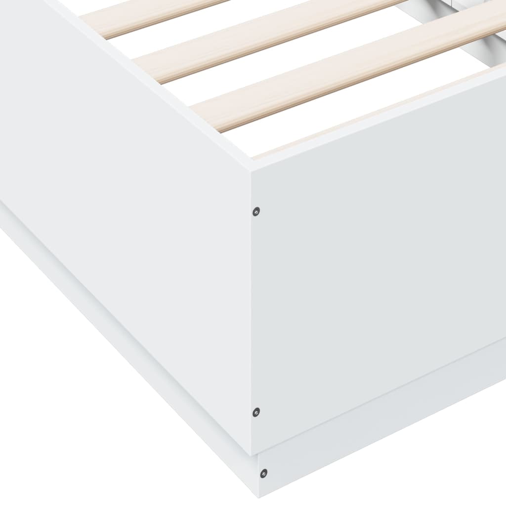 Cadre de lit sans matelas blanc 75x190 cm - XIOS