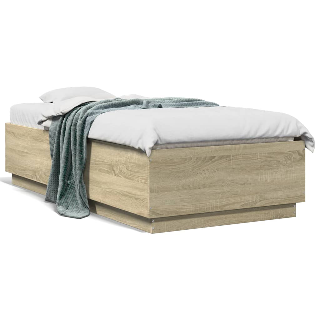 Cadre de lit sans matelas chêne sonoma 75x190 cm - XIOS