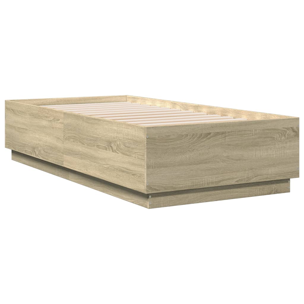 Cadre de lit sans matelas chêne sonoma 75x190 cm - XIOS