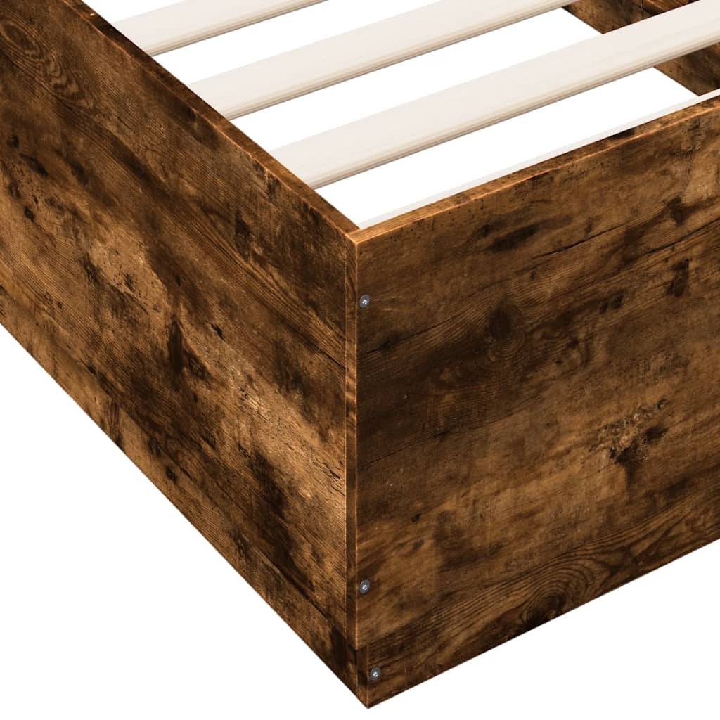 Cadre de lit sans matelas chêne fumé 75x190 cm - XIOS