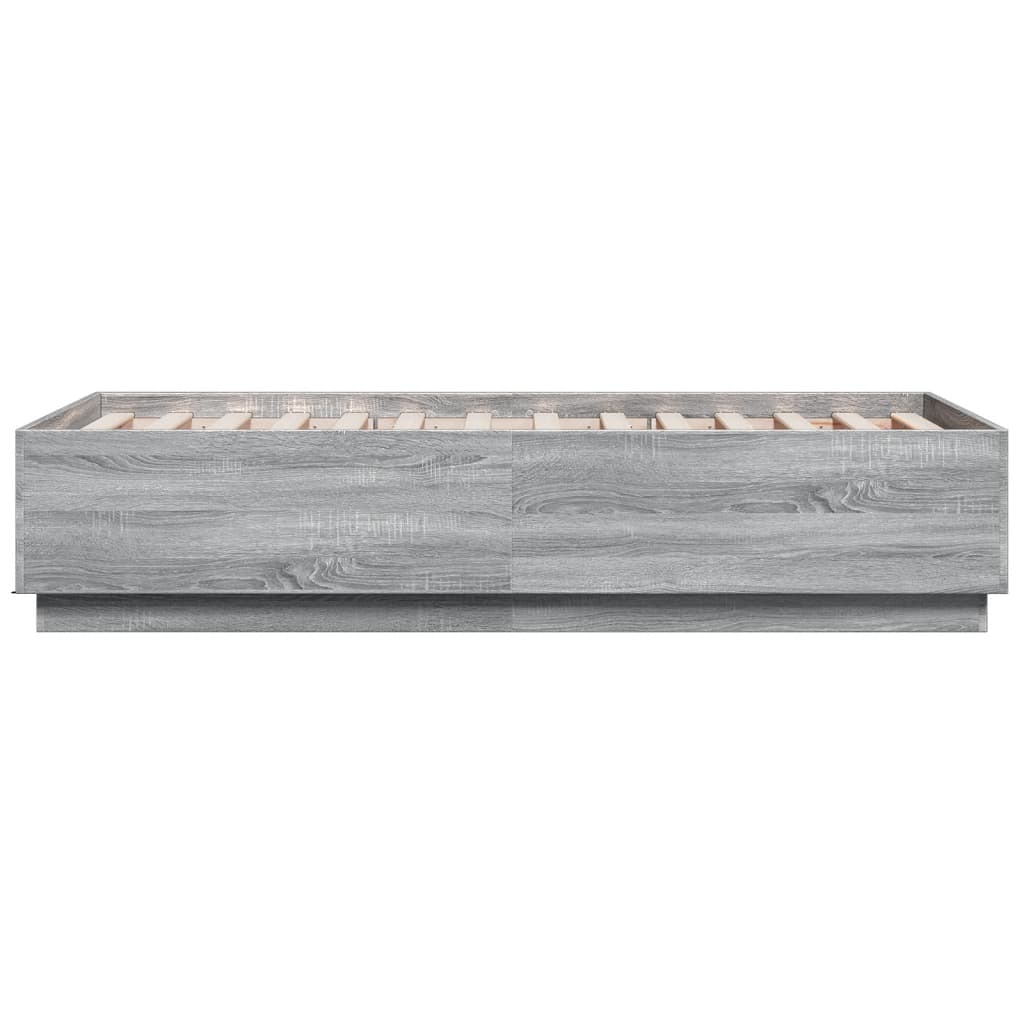 Cadre de lit sans matelas sonoma gris 75x190 cm - XIOS