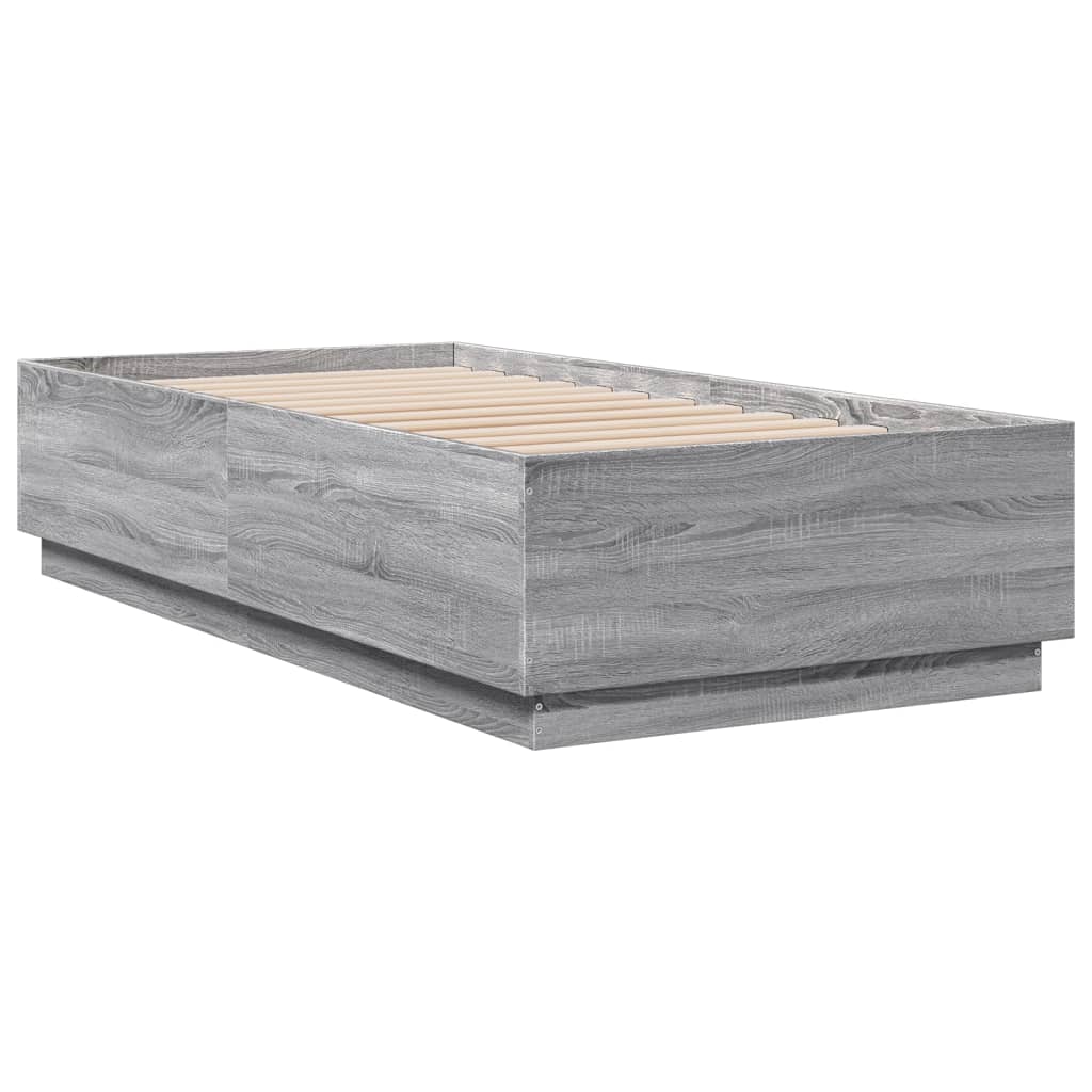 Cadre de lit sans matelas sonoma gris 75x190 cm - XIOS