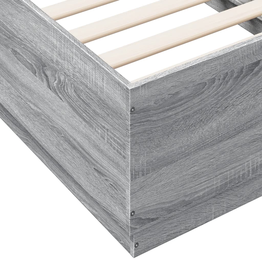 Cadre de lit sans matelas sonoma gris 75x190 cm - XIOS