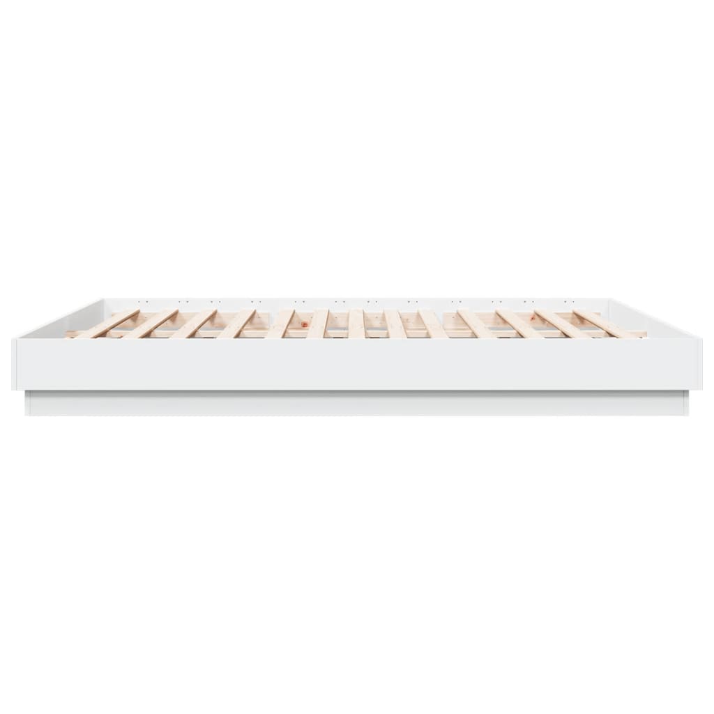 Cadre de lit avec LED sans matelas blanc 200x200 cm - XIOS