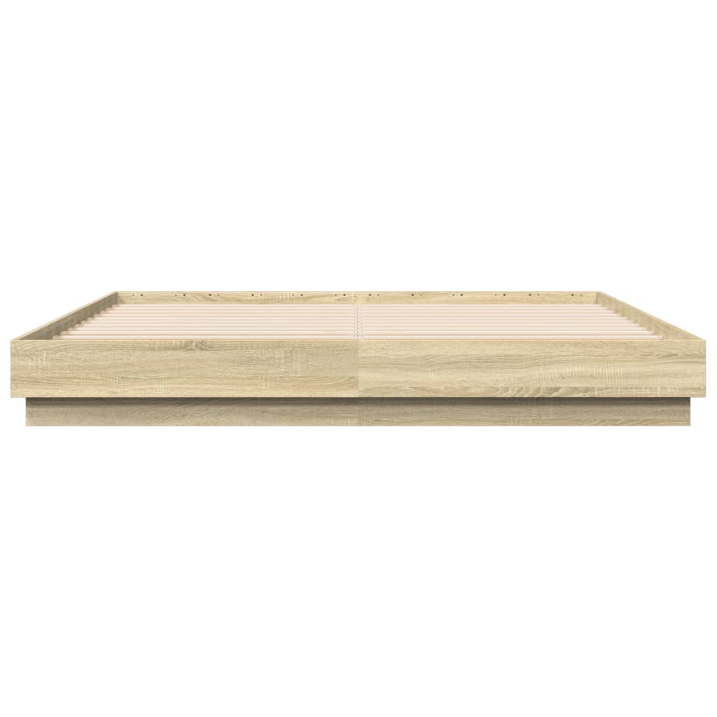 Cadre de lit avec LED sans matelas chêne sonoma 200x200 cm - XIOS