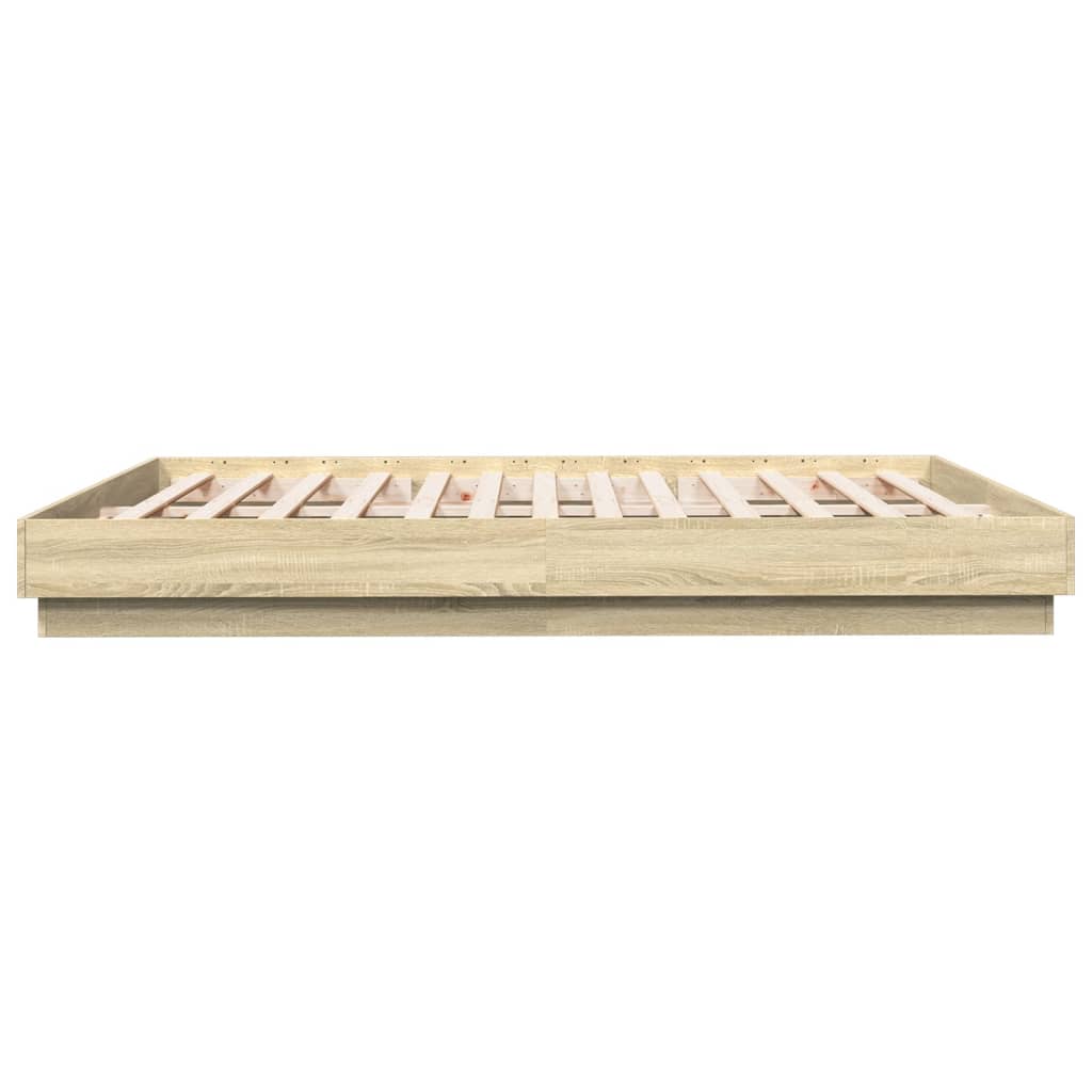 Cadre de lit avec LED sans matelas chêne sonoma 200x200 cm - XIOS