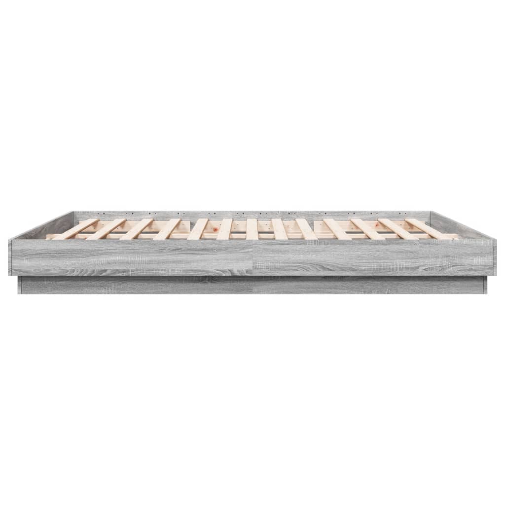 Cadre de lit avec LED sans matelas sonoma gris 200x200 cm - XIOS