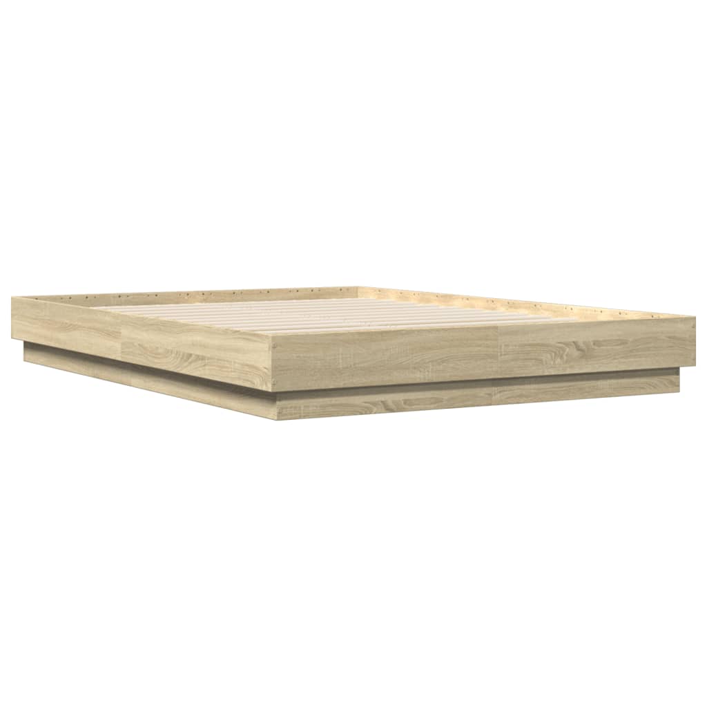 Cadre de lit avec LED sans matelas chêne sonoma 160x200 cm - XIOS