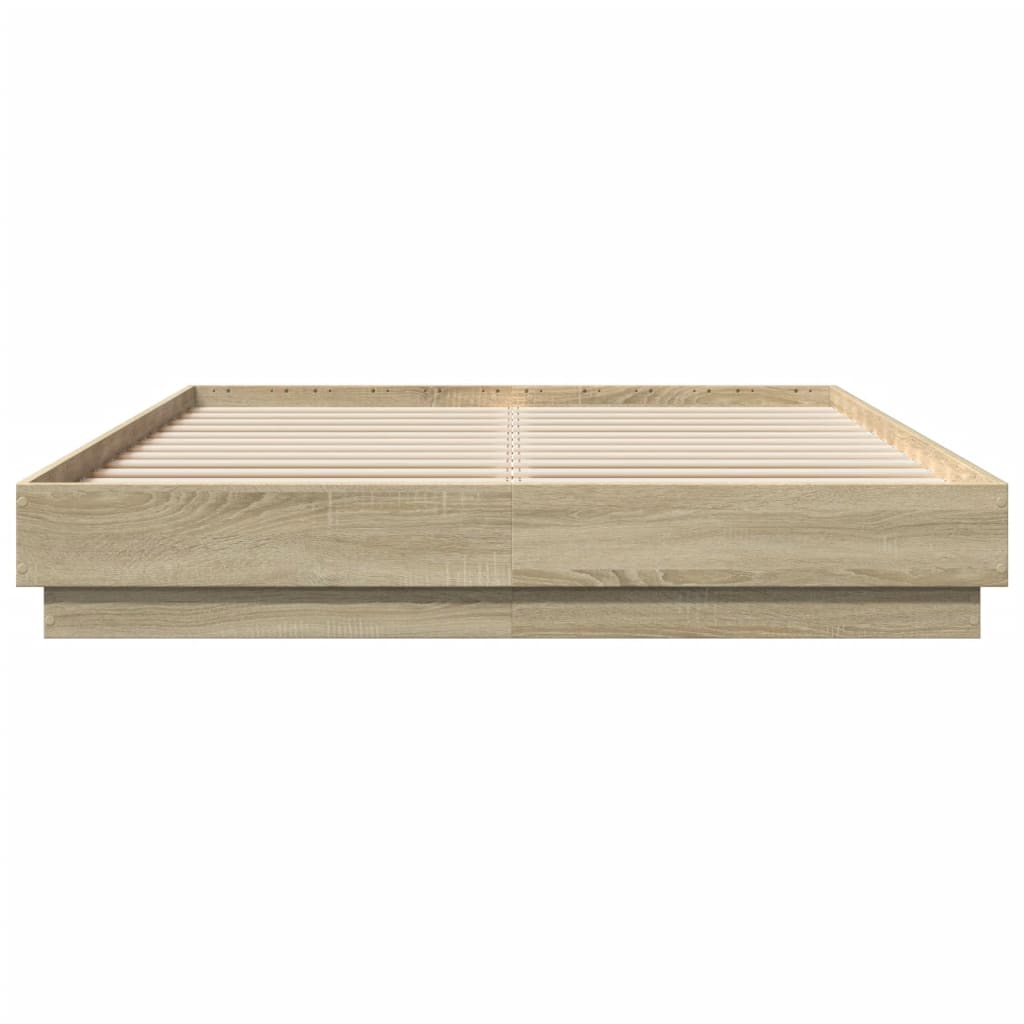 Cadre de lit avec LED sans matelas chêne sonoma 150x200 cm - XIOS