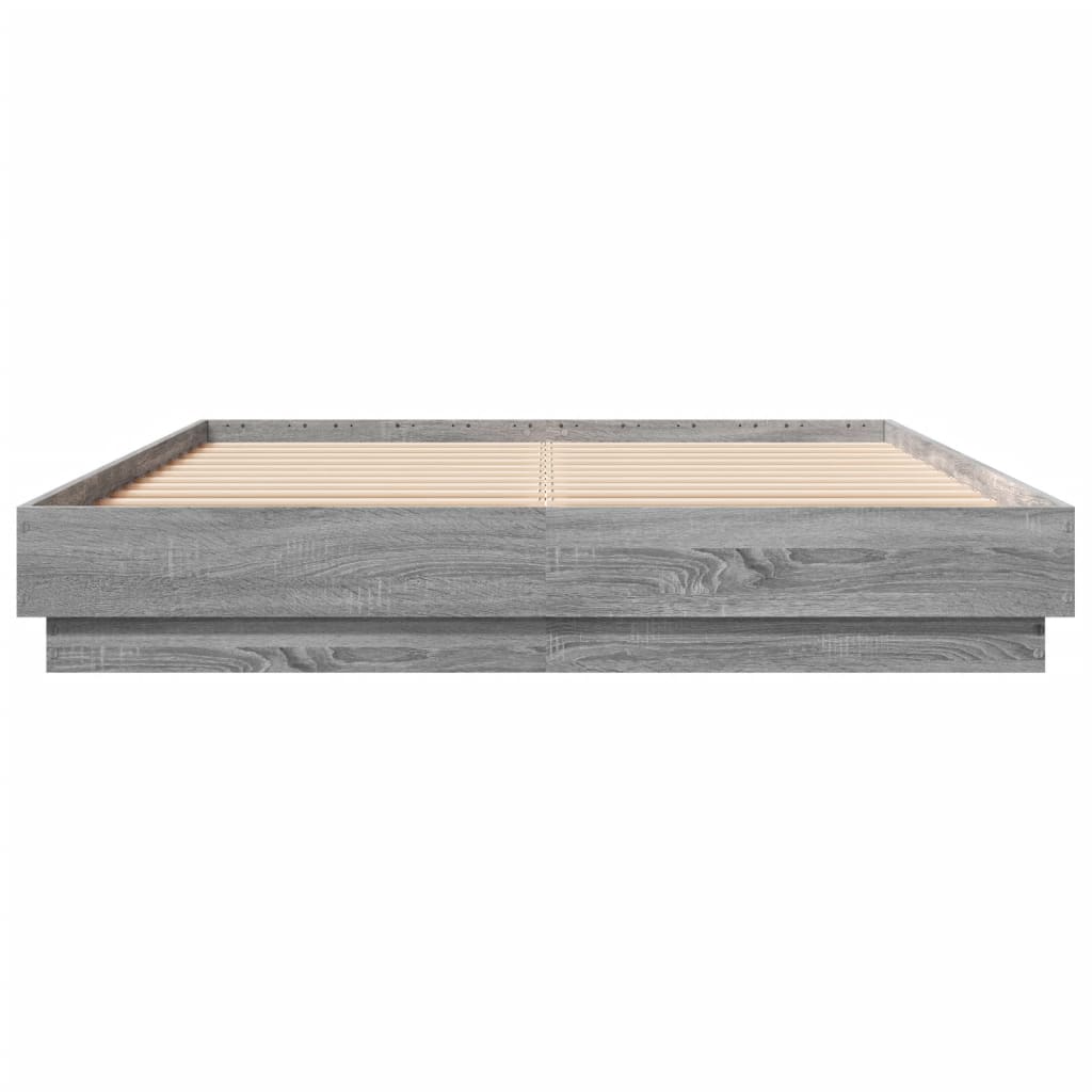 Cadre de lit avec LED sans matelas sonoma gris 150x200 cm - XIOS